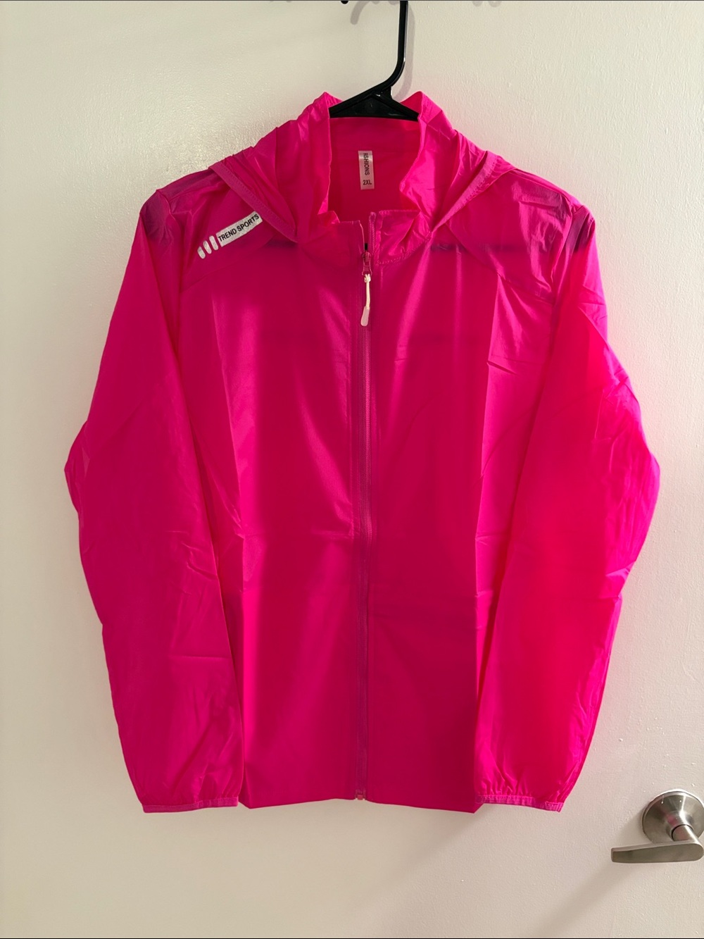 Bright Hot Pink Lightweight Hooded Jacket